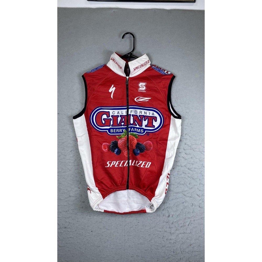 Squadra California Giant Cycling Vest Mens Small Red Full Zip Specialized‎ Bike